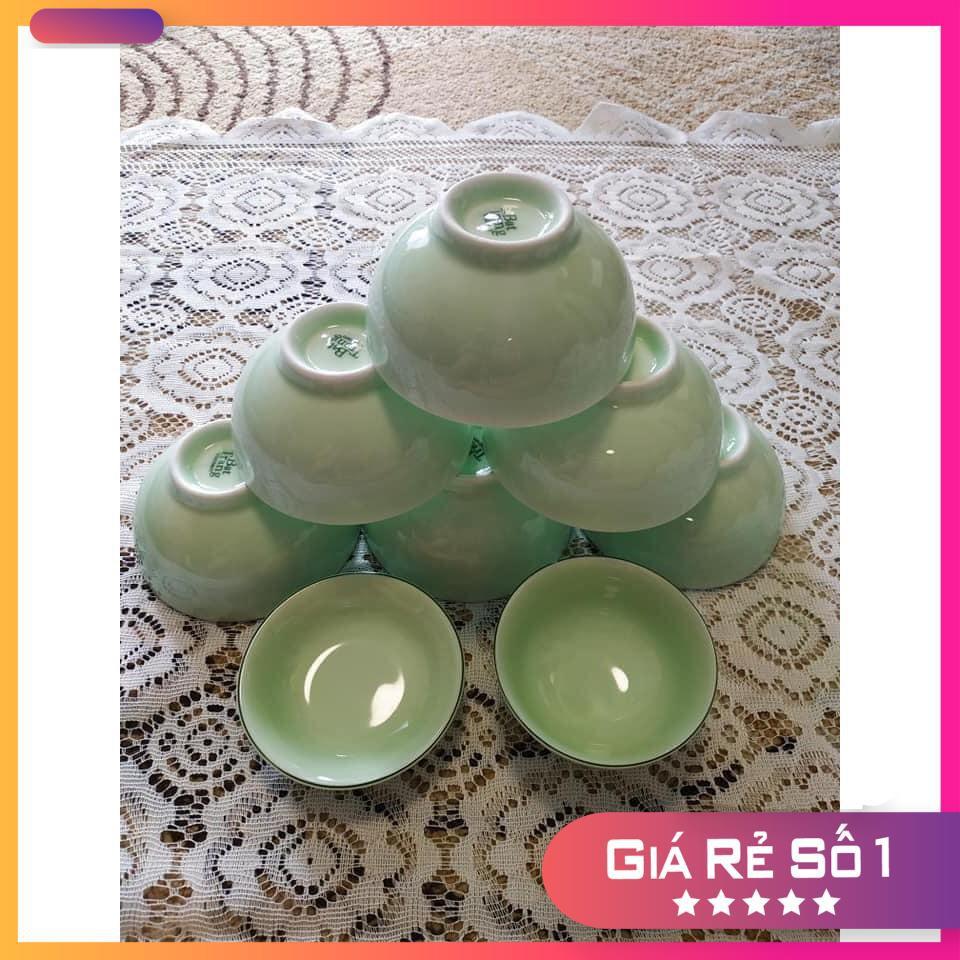 Bộ bát đĩa, bộ đồ ăn mặt trời men xanh ngọc cao cấp