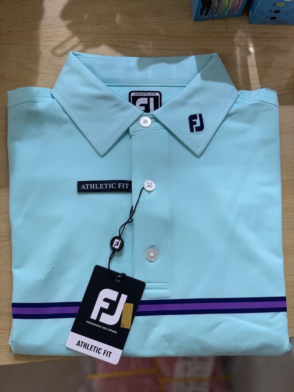 Áo Polo Golf nam FJ Lisle Color Block Eng Chest Stripes, Self Collar-82647