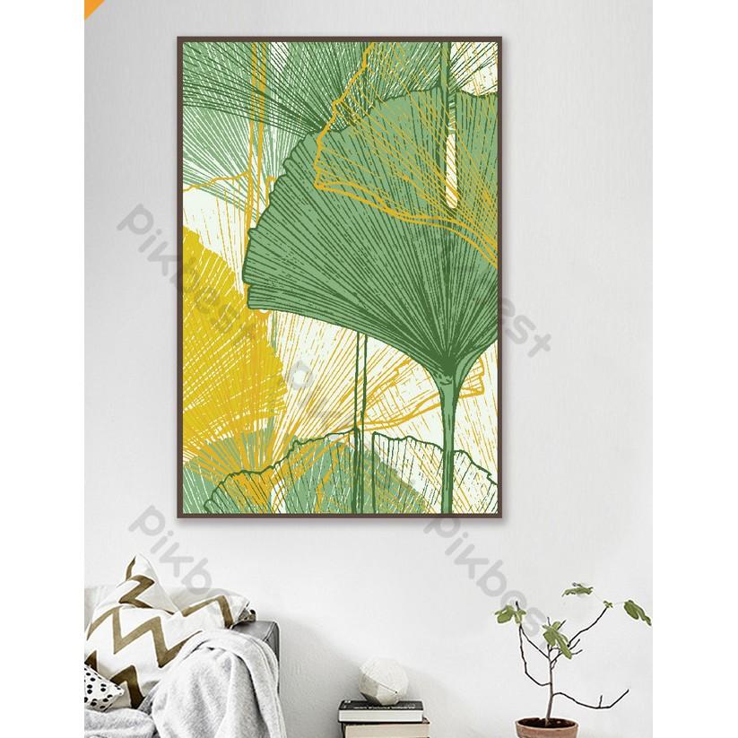 Tranh dán tường Cây lá xanh nghệ thuật sáng tạo, Tranh dán tường 3d hiện đại MS715043