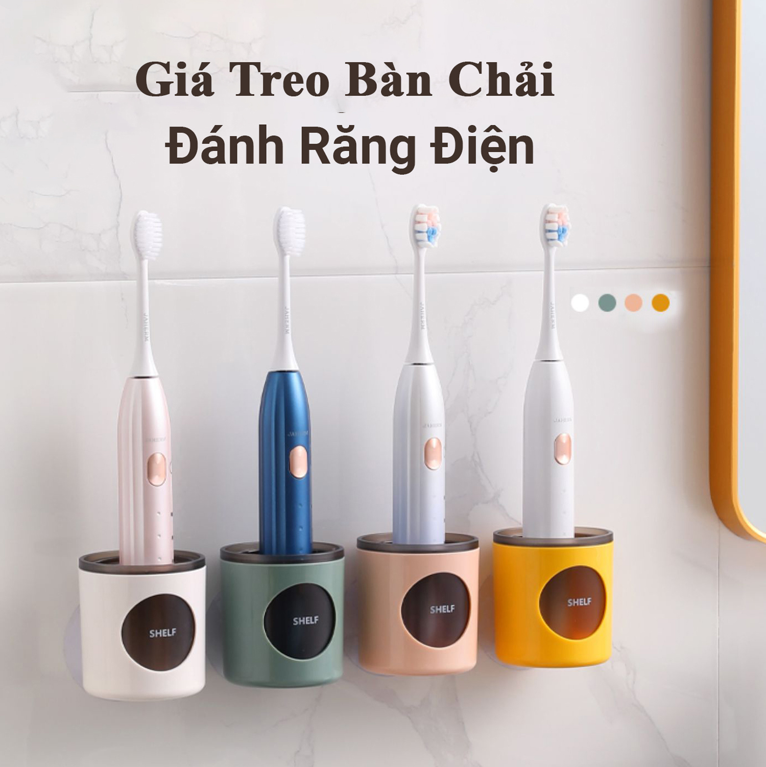 Giá Treo Bàn Chải Đánh Răng Điện Dán Tường KUNBE Tiết Kiệm Không Gian Nhà Tắm