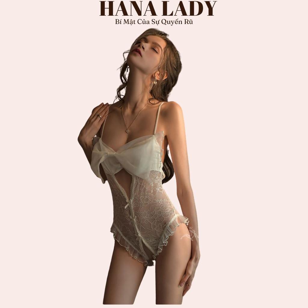 Đồ ngủ sexy - Bodysuit ren gợi cảm hở đáy quyến rũ VN517