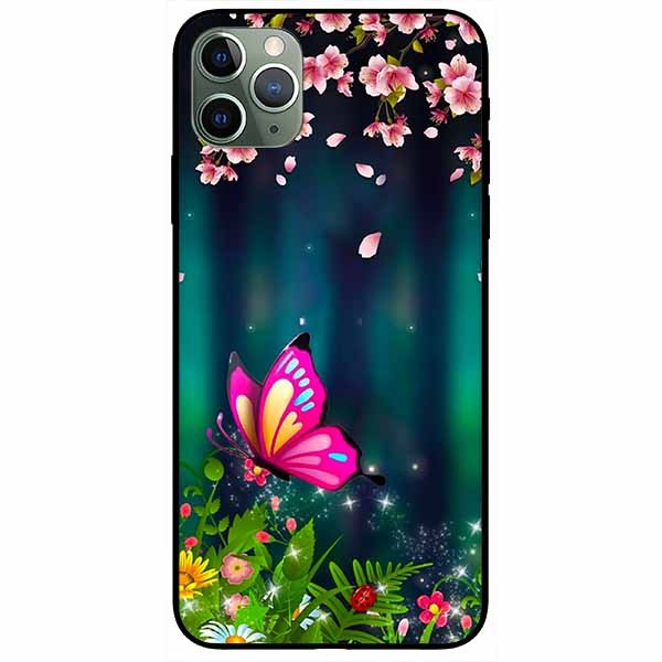 Ốp lưng dành cho Iphone 11 Pro mẫu Bướm Hồng