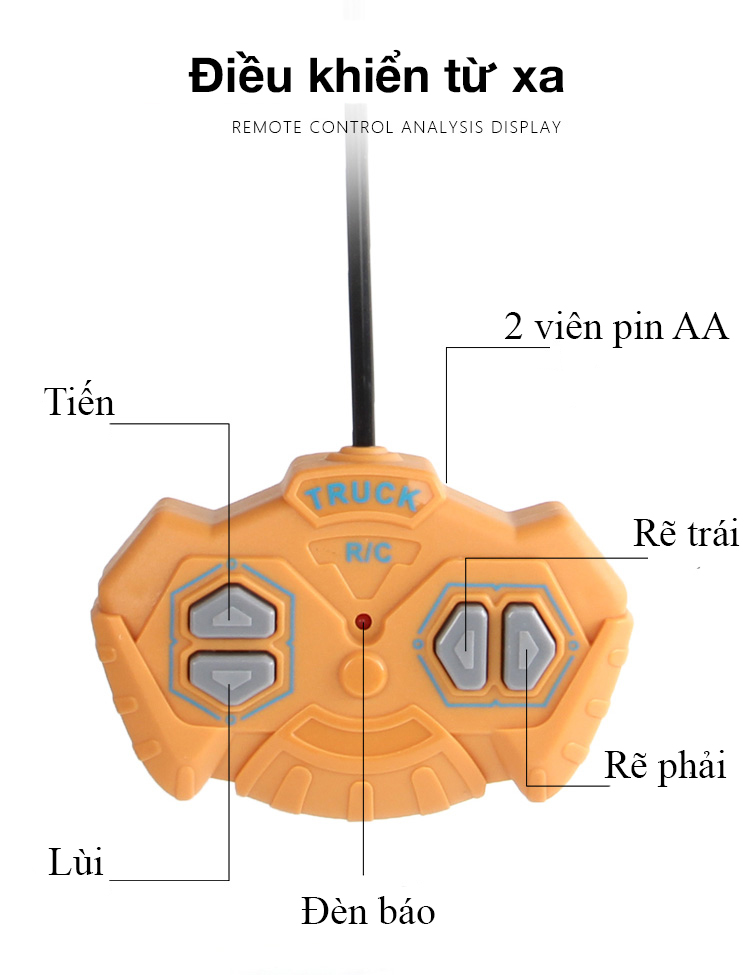 Đồ chơi điều khiển từ xa xe trộn bê tông KAVY độ bền cao chống va đập tốc độ cao nhựa nguyên sinh an toàn