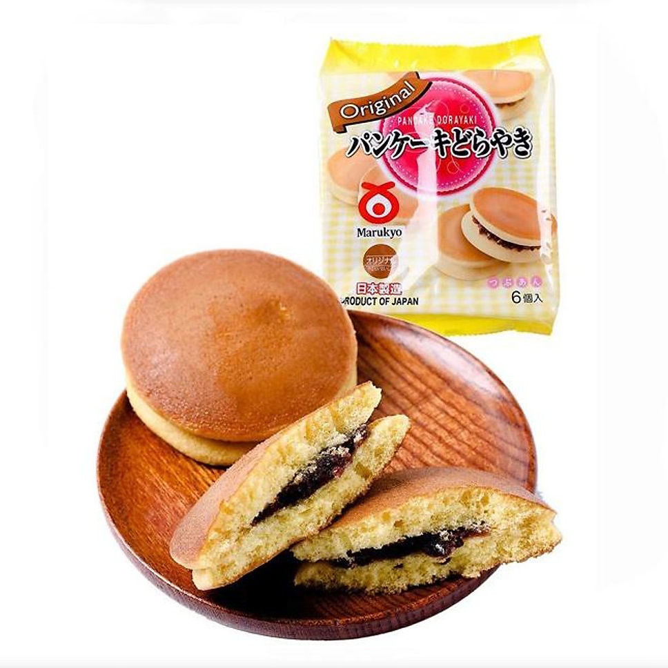 Bánh rán MARUKYO nhân đậu đỏ vị truyền thống Pancake Dorayaki (Original) 310g