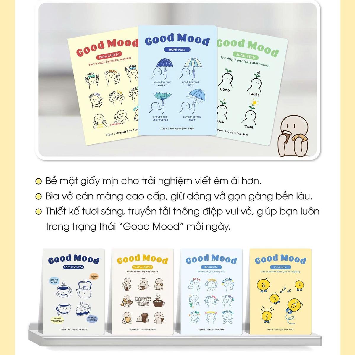 Tập Học Sinh Good Mood - Kẻ Ngang - 120 Trang 70gsm - Hải Tiến 9486 (Mẫu Bìa Giao Ngẫu Nhiên)