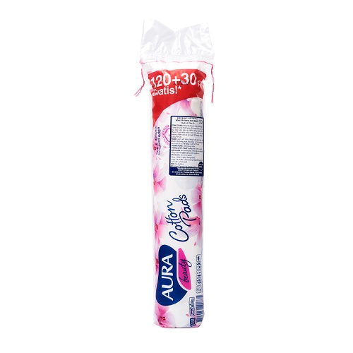 Combo 10 bông tẩy trang Aura 150 miếng
