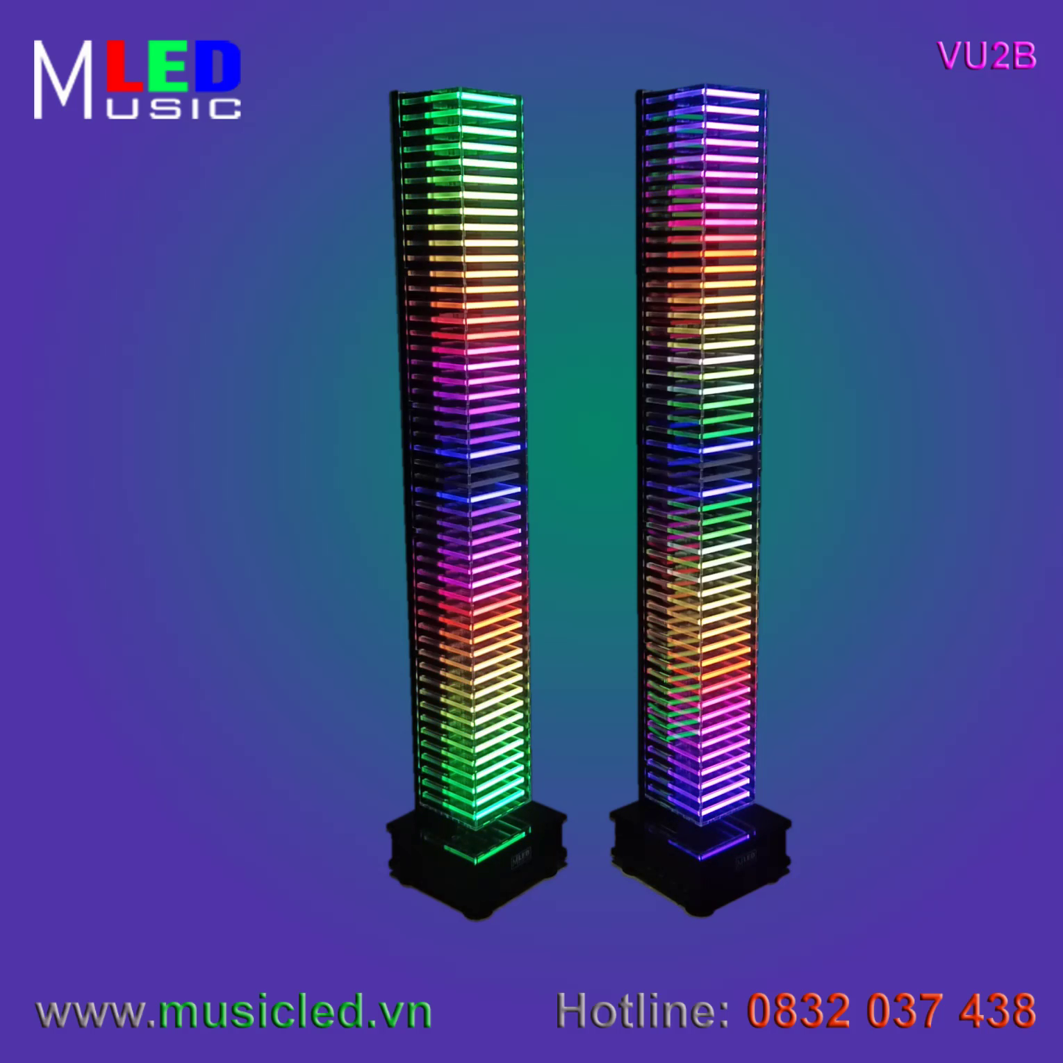 Đôi đèn Music LED nháy theo âm lượng nhạc cỡ lớn