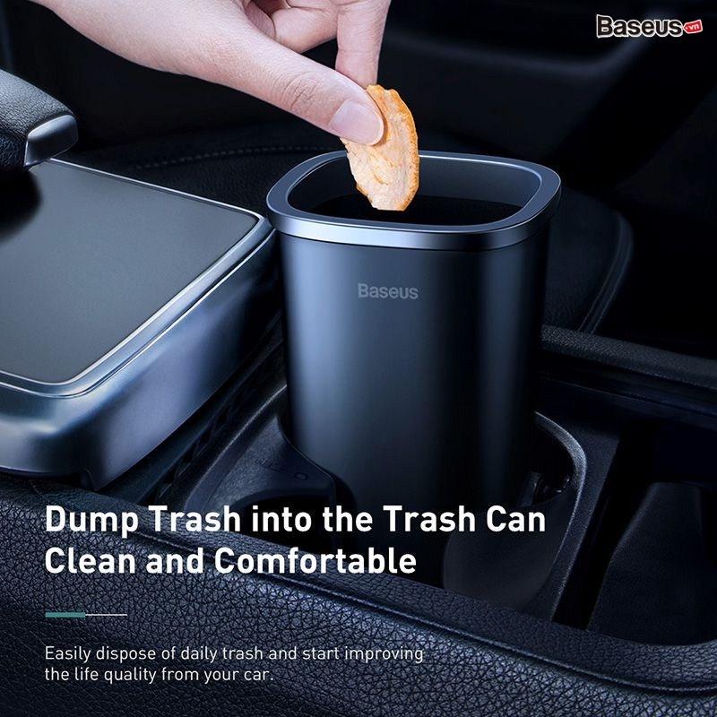Bình đựng rác mini Baseus Dust-free Vehicle Mounted Trash Can đùng trên ô tô hoặc bàn làm việc