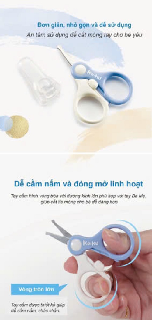 KÉO CẮT MÓNG TAY AN TOÀN CHO BÉ TỪ 6M+ KUKU - KU3035