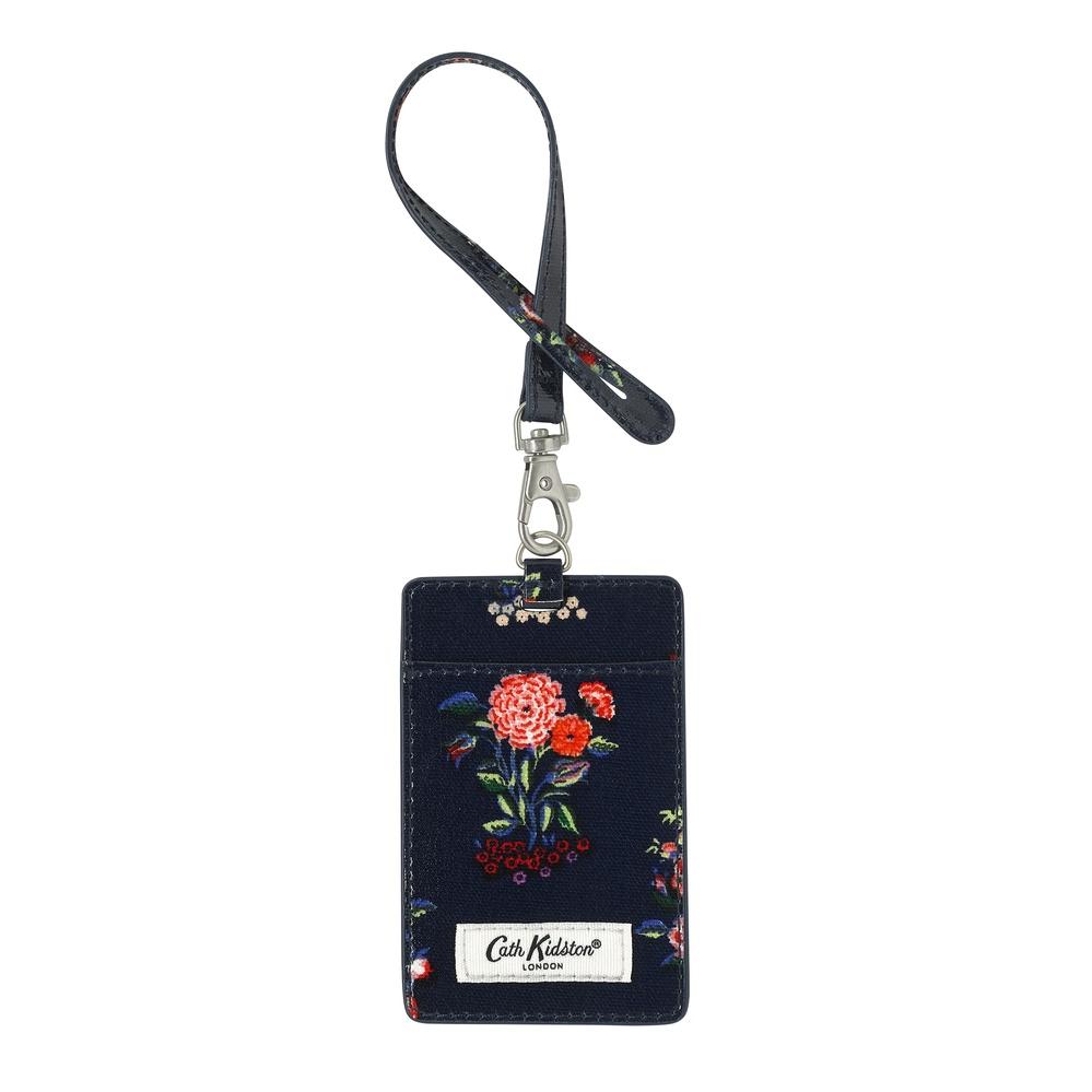 Cath Kidston - Thẻ đeo /I.D Holder - Kingdom Posey - Navy -1042894