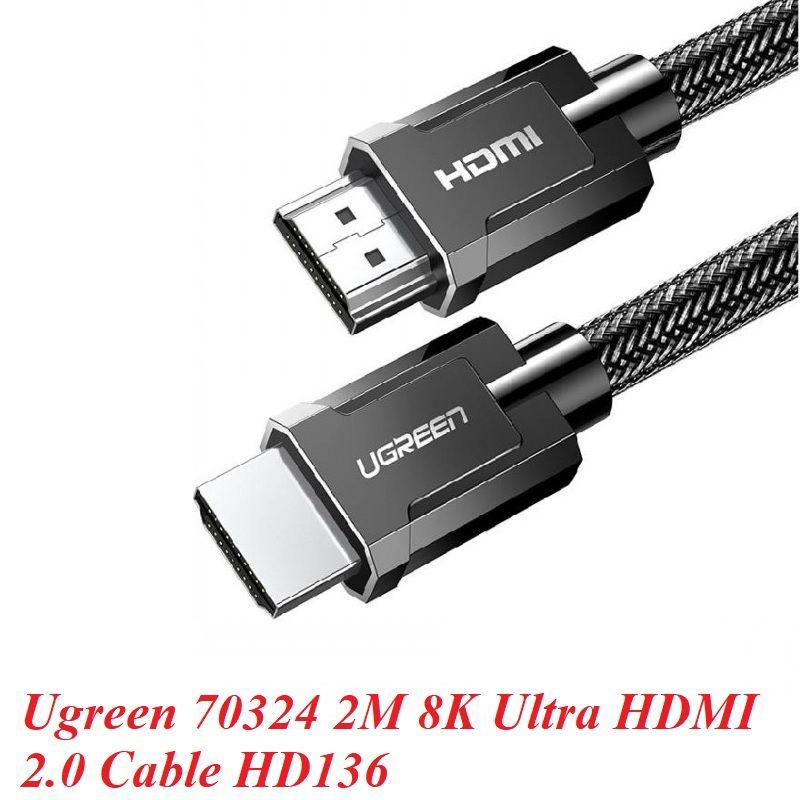 Ugreen UG70324HD136TK 2M 16Gbps 8K cáp Ultra HDMI 2.0 màu đen 4k@60hz - HÀNG CHÍNH HÃNG