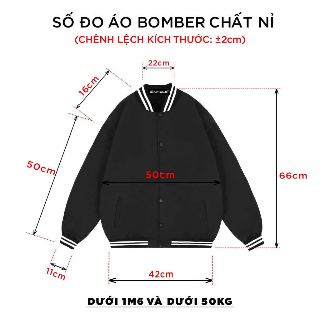 ÁO KHOÁC BOMBER nữ SAM CLO chất nỉ phong cách bóng chày cài nút form rộng unisex mặc cặp - couple LOGO thêu chữ R