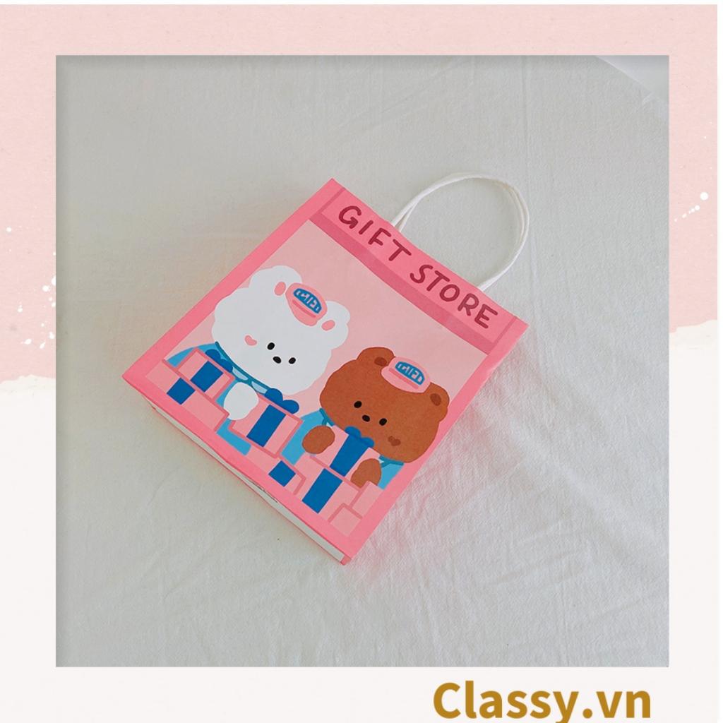 Túi giấy Classy đựng quà kích cỡ 17.5x21x7.5CM họa tiết gấu ngẫu nhiên Q1508