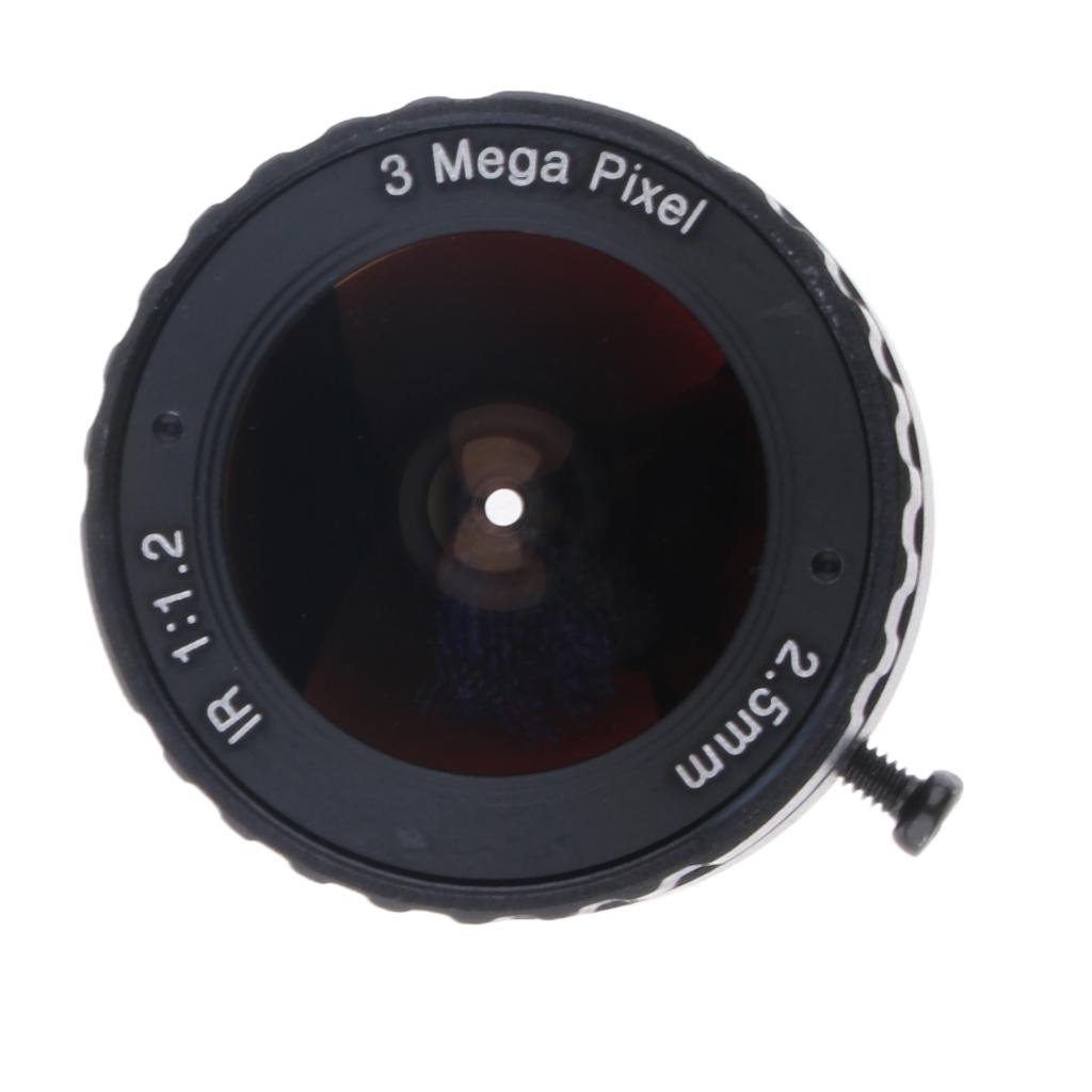 3 MP Security CCD Camera Lens F1.2 2.5 Mm IR Camera Fixed Iris Lens for CS Mounting