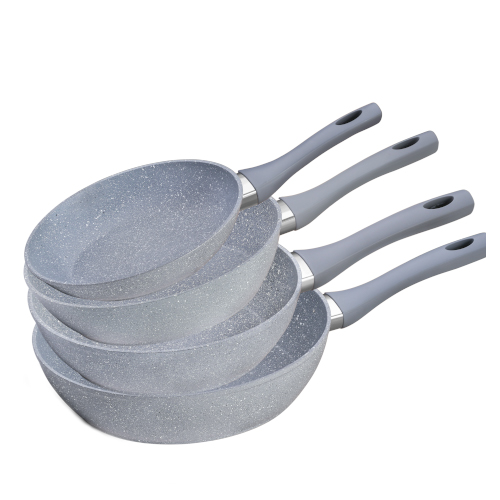 Chảo đáy từ vân đá chống dính GREEN COOK 22cm tay cầm chịu nhiệt - Hàng chính hãng
