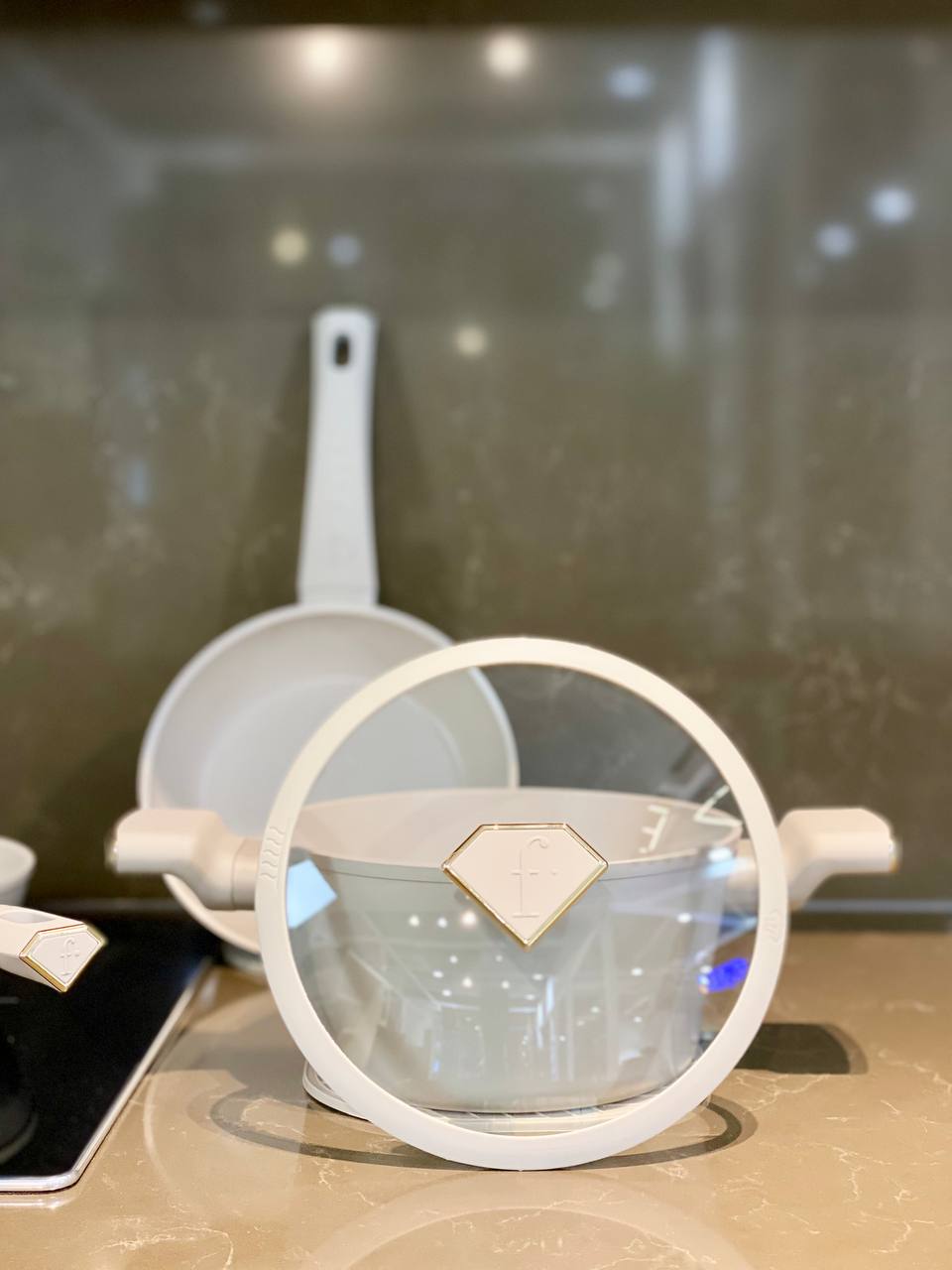 Bộ nồi 10 chi tiết Berlinger Haus x FashionTV FTV-0077 màu kem- Fashion Collection hàng chính hãng