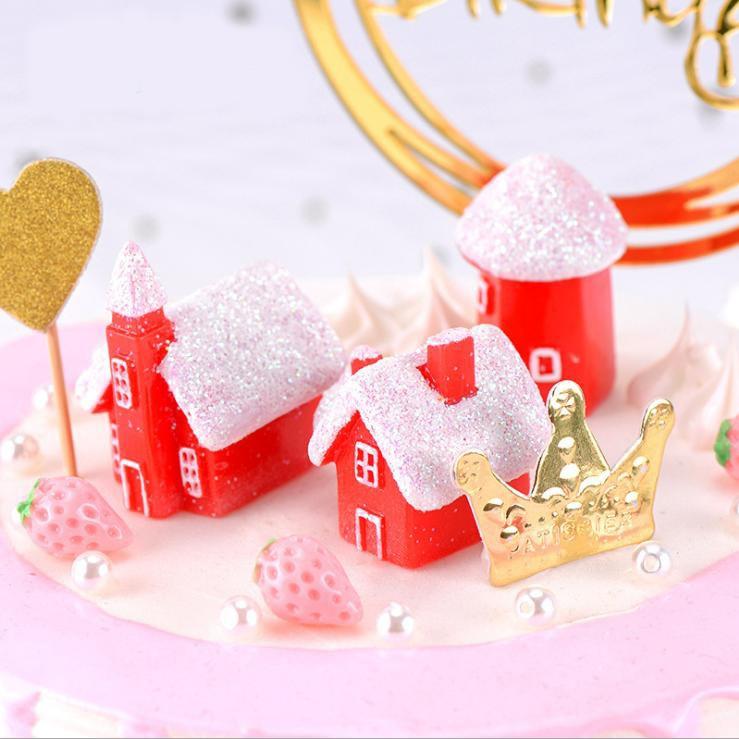 Nhà Tuyết trang trí tiểu cảnh Giáng sinh, Noel quà tặng trang trí