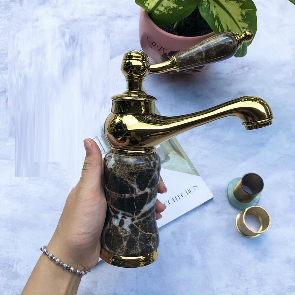 VÒI LAVABO NÓNG LẠNH THÂN BẰNG ĐÁ