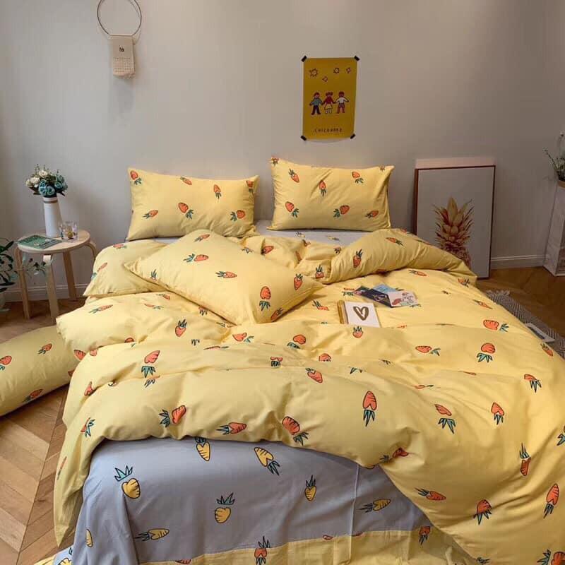 Set Chăn Ga Gối Cotton Living Cao Cấp