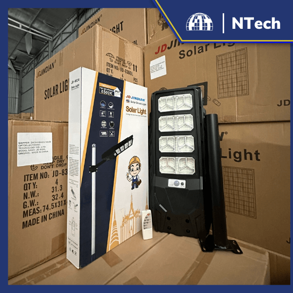 Đèn Năng Lượng Mặt Trời Liền Thể JINDIAN 400W JD-4624