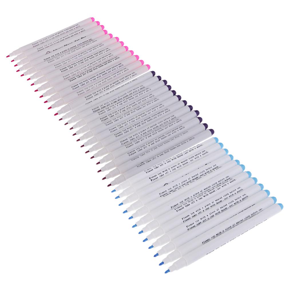 12x Air Water Erasable Pen Marker for Fabric Marking Sewing Supplies Blue