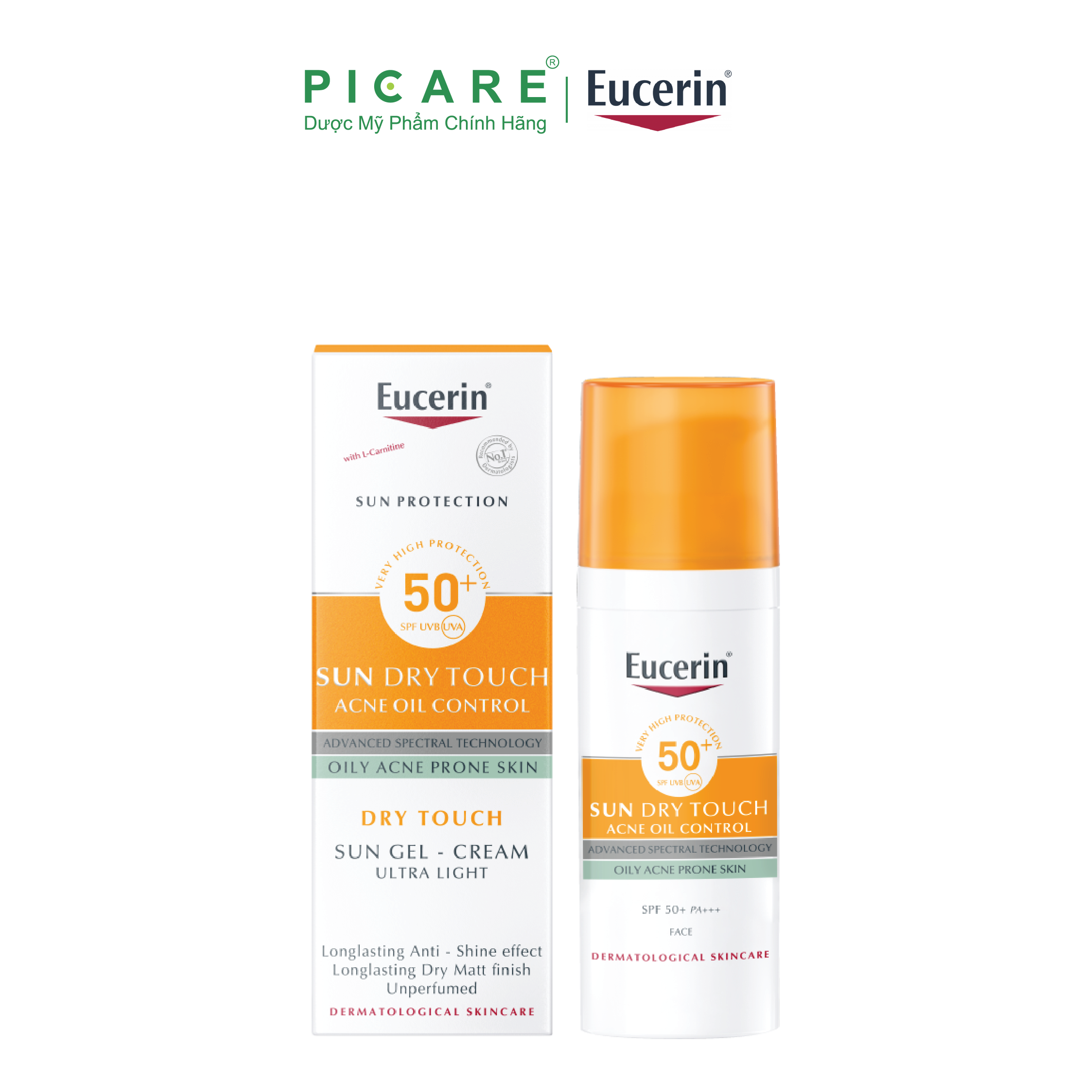 Gel Chống Nắng Cho Da Nhờn Mụn Eucerin Sun Gel-Cream Dry Touch Oil Control SPF50+ (50ml)