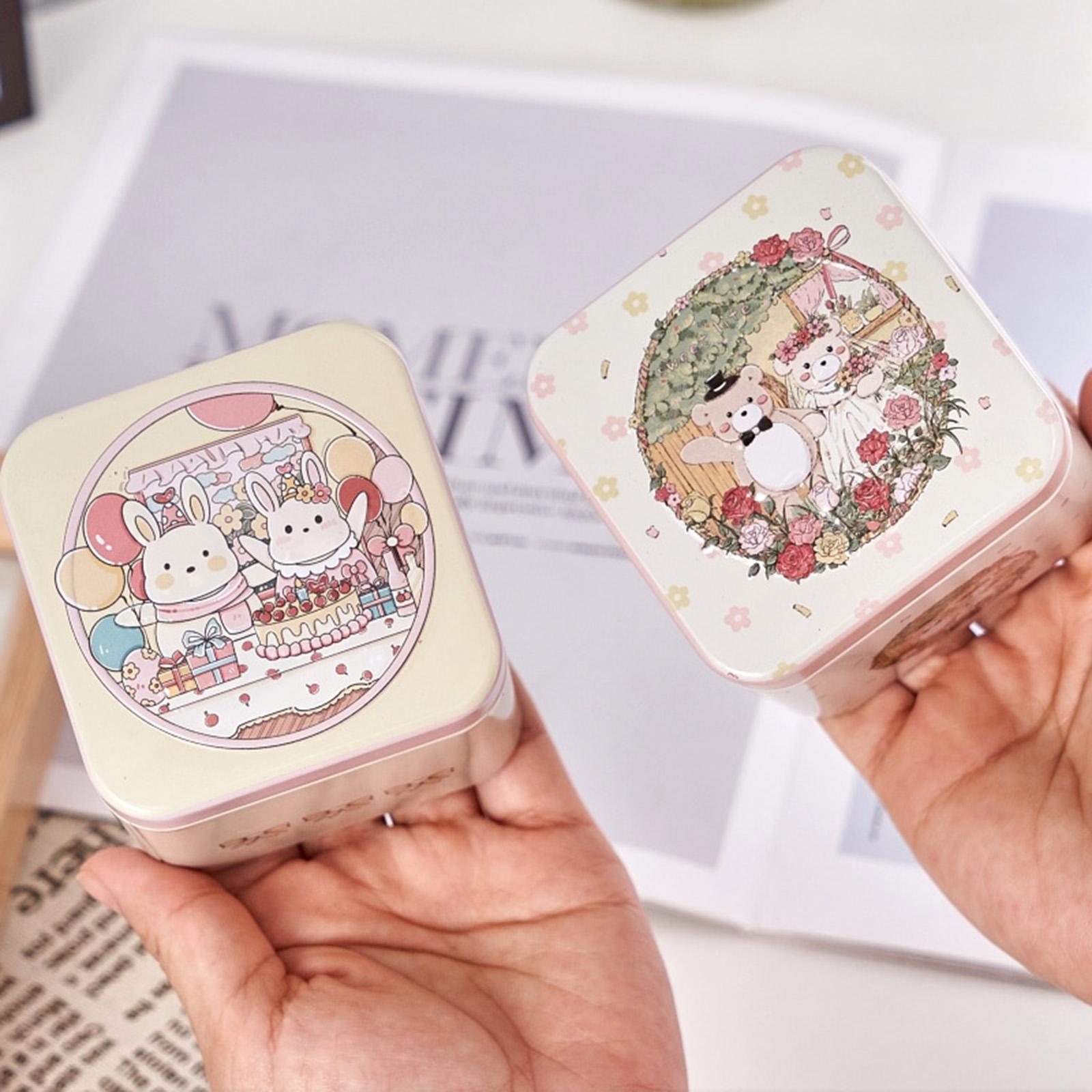 Square Candy Tins with Lid Food Storage Box for Storage DIY Projects