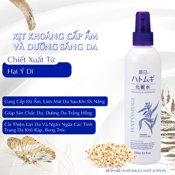 Xịt Khoáng Trắng Da Reihaku Hatomugi Mist Lotion - 31319 (Chai 250ml)