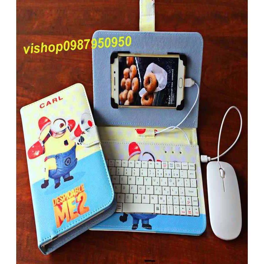 Bao da bàn phím cao cấp kèm chuột chơi được game dùng cho mọi điện thoại