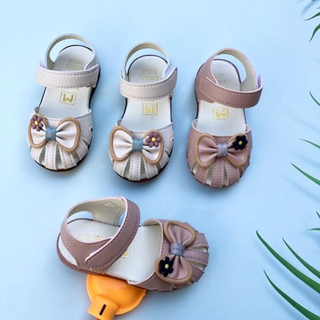 Giày Sandal Bé Gái Nơ Hoa Từ 0 - 2 Tuổi ( K9938 )