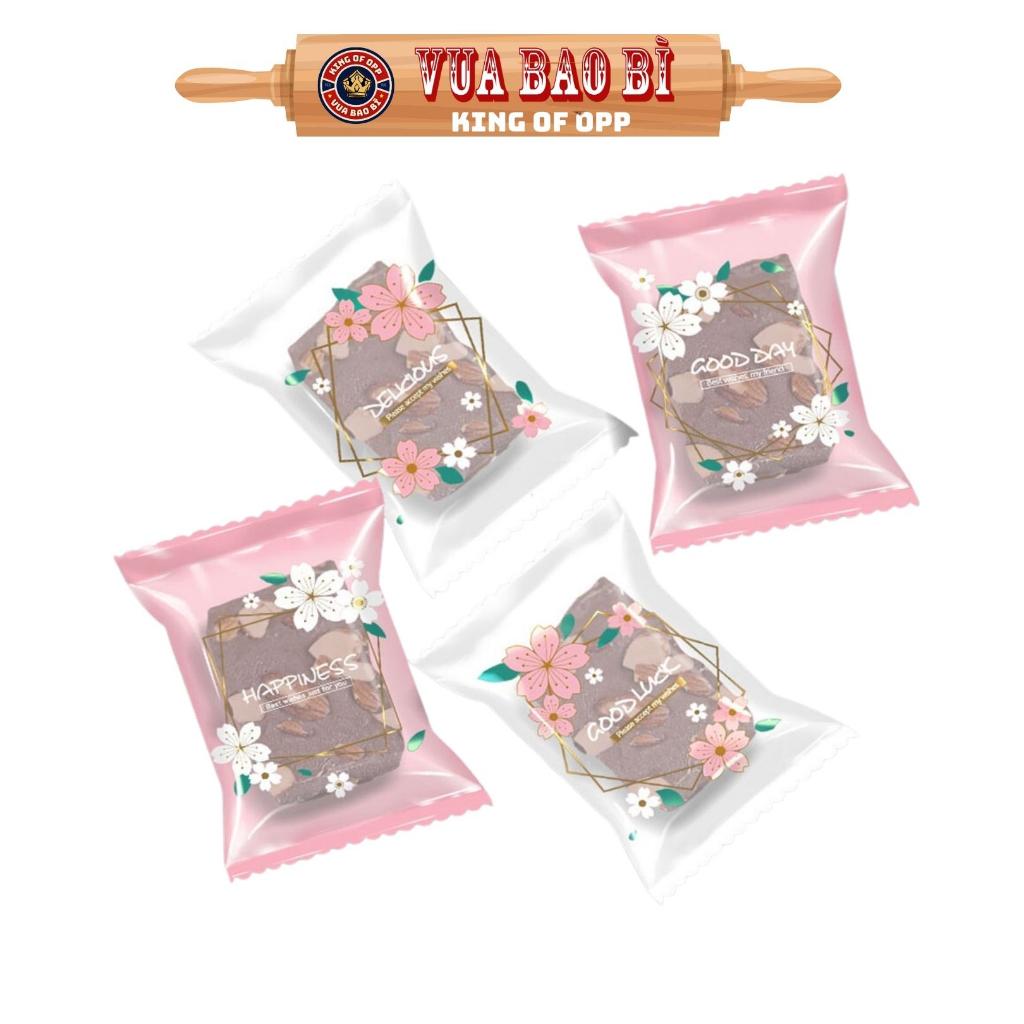 Túi đựng bánh kẹo, trà 7x10 hàn nhiệt hoạ tiết Chữ Tiếng Anh 4 in 1 - VUA BAO BÌ