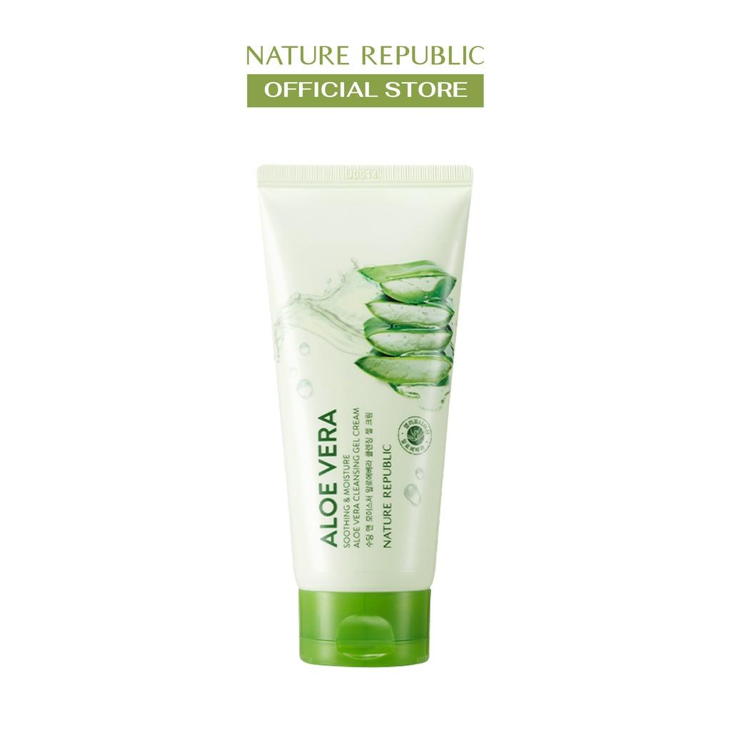 Nature Republic Kem tẩy trang Soothing &amp; Moisture Aloe Vera Cleansing Gel Cream 150ml