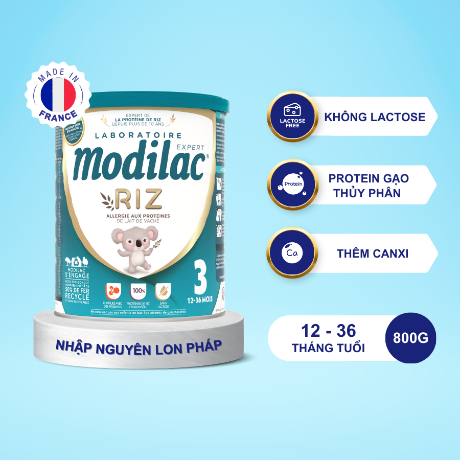 Sữa bột Modilac Expert Riz 3 800g