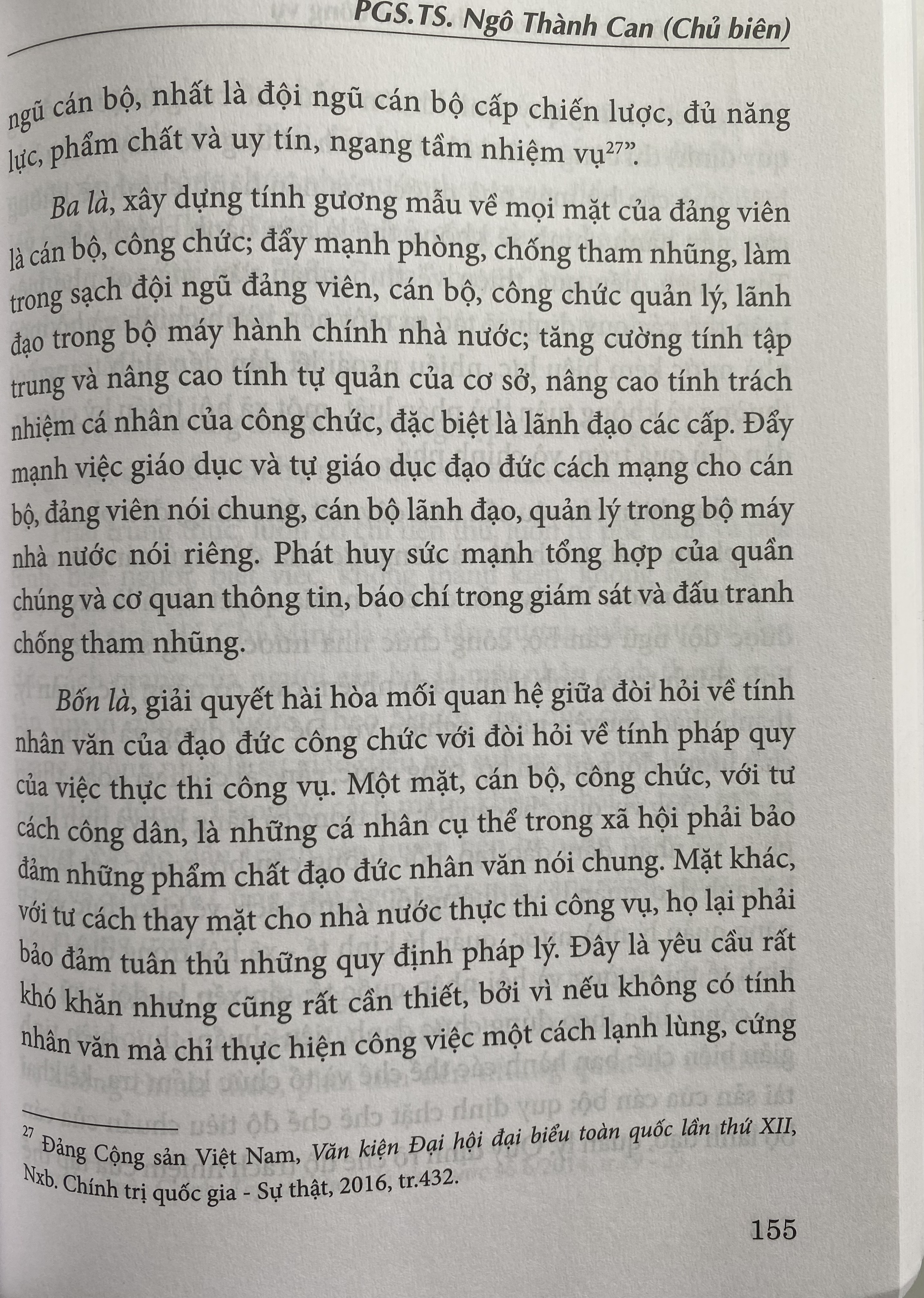 Đạo đức công chức trong thực thi công vụ