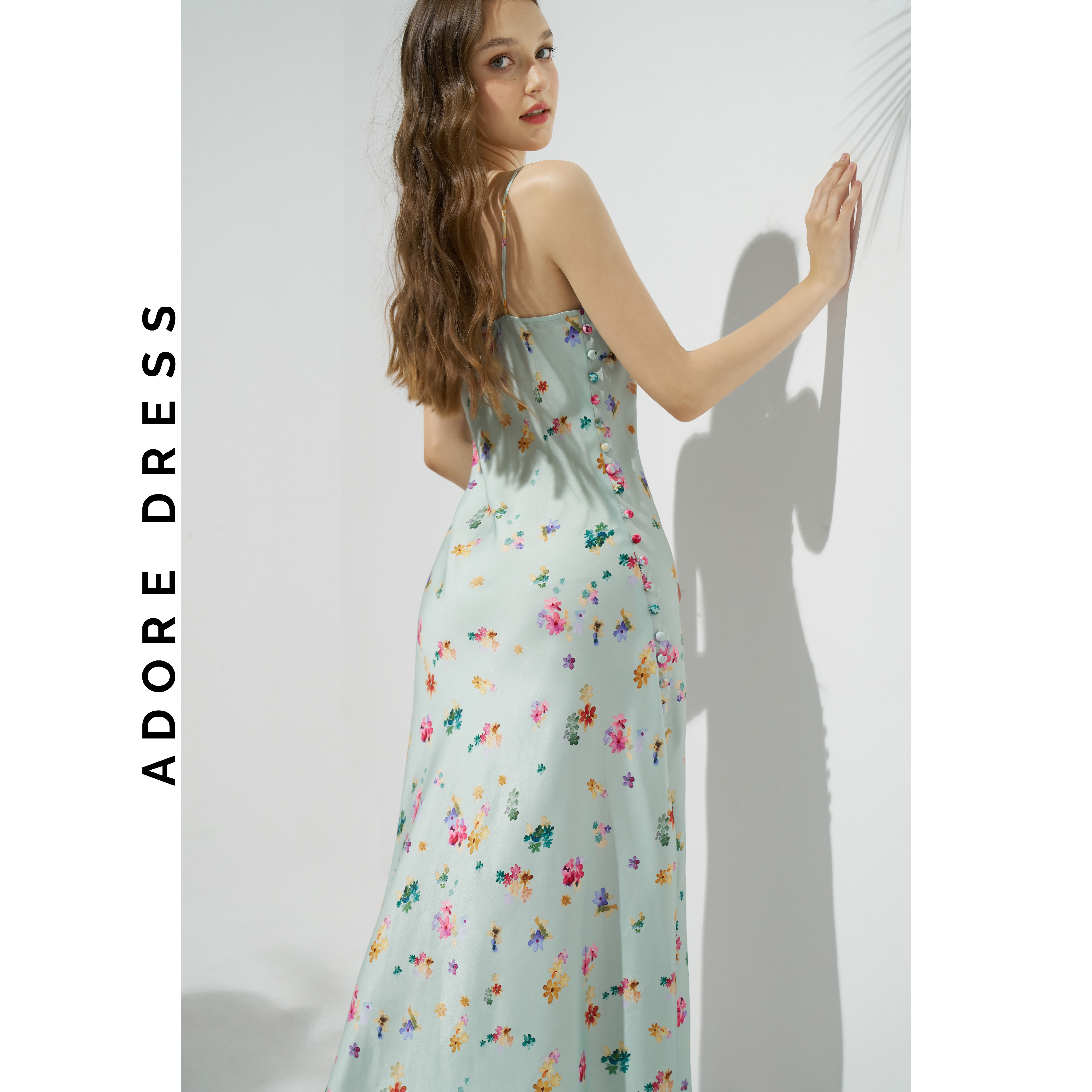 Đầm Sleeveless dresses resort style lụa hoa nhỡ mint 313DR6011 ADORE DRESS