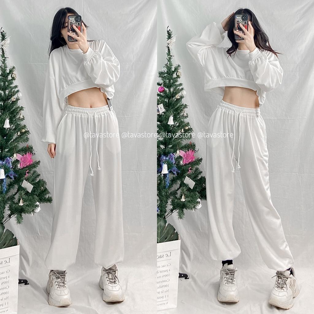 Set croptop quần jogger 2M