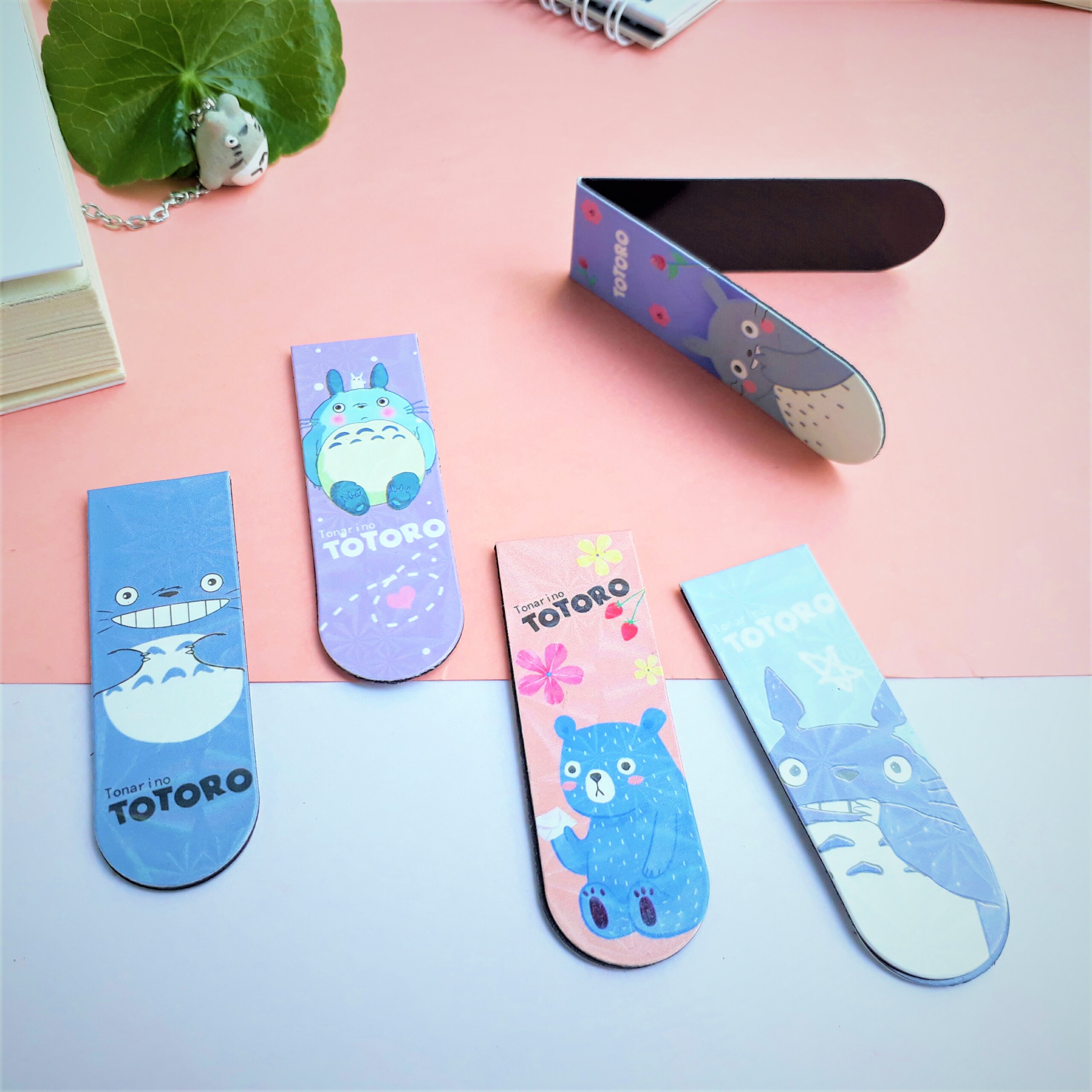 Combo 5 Bookmark Nam Châm Đánh Dấu Sách - Totoro Ánh Kim ( Mẫu Ngẫu Nhiên)