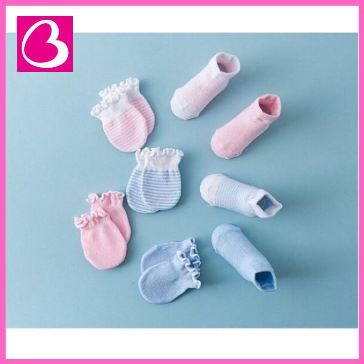 Set bao tay chân cao cấp xinh xắn cho bé