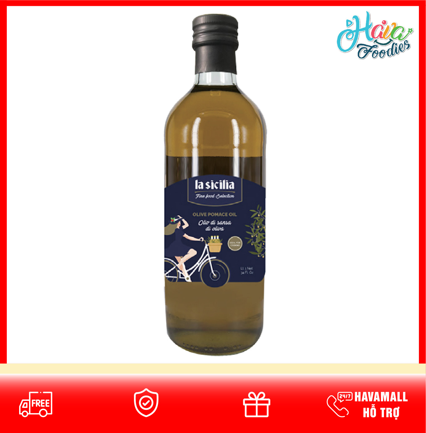 Dầu Olive Pomace Oil La Sicilia 1 lít  - Nhập Khẩu Ý