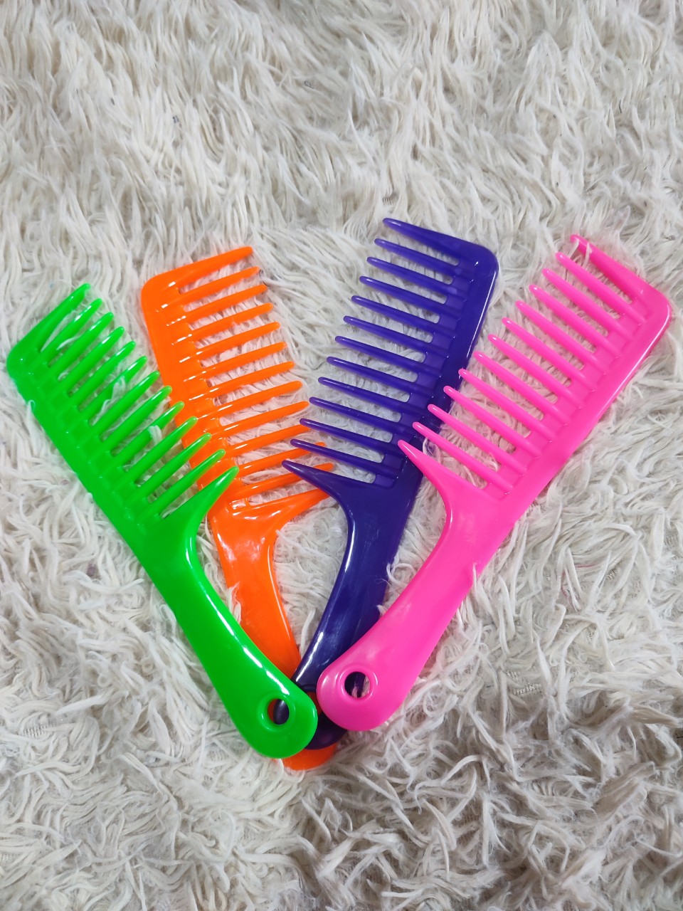 Lược răng thưa răng to chải tóc xoăn gỡ rối cho tóc