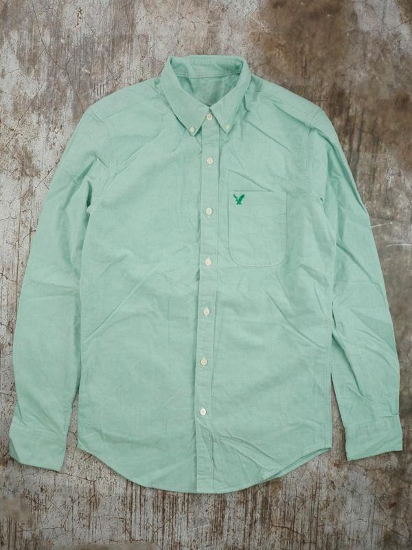 Áo Sơ Mi Nam AE Short Sleeve Eagle Logo Oxford Shirt - SIZE M