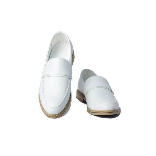 Giày lười Loafer No.5 trắng đé gỗ