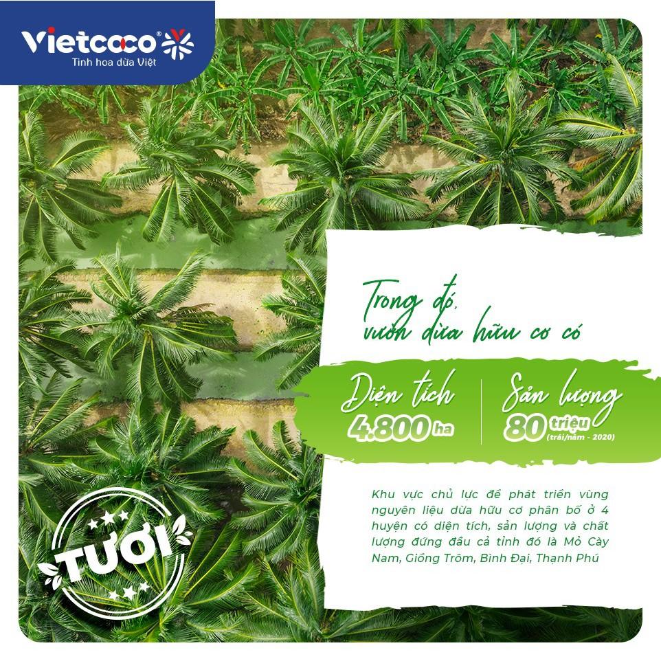 Nước cốt dừa tươi hữu cơ Vietcoco Premium Organic lon 400ml