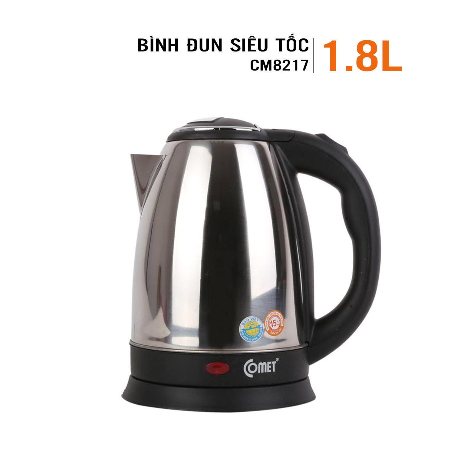 Bình Đun Nước Siêu Tốc Comet CM8217 (1.8 Lít) - Hàng chính hãng