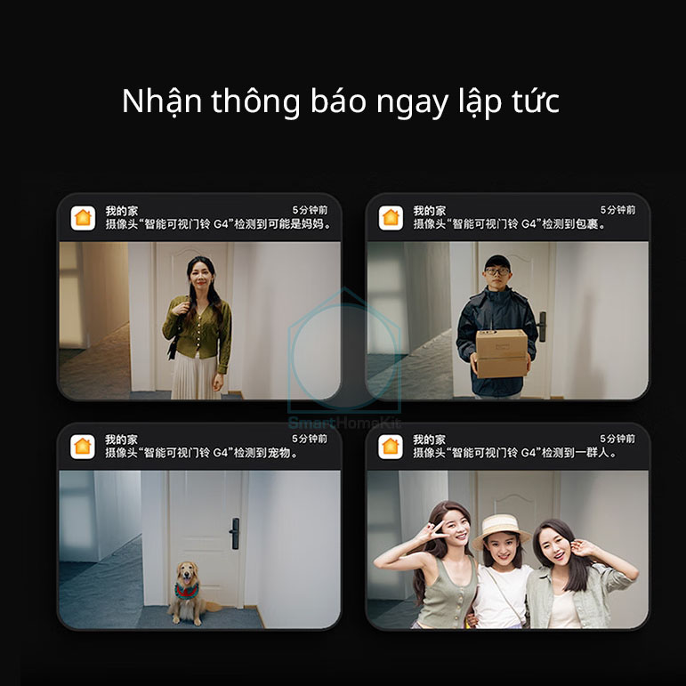 [Quốc Tế] Chuông cửa thông minh Aqara G4 Smart Doorbell 1080p Face ID - Tương Thích HomeKit - Kết nối Wifi - Hàng Chính Hãng