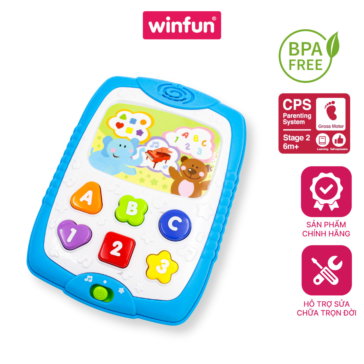 Đồ chơi giáo dục sớm - Ipad học tiếng Anh sớm cùng bé Winfun 0732 - Phát triển trí tuệ ngôn ngữ - tặng đồ chơi dễ thương