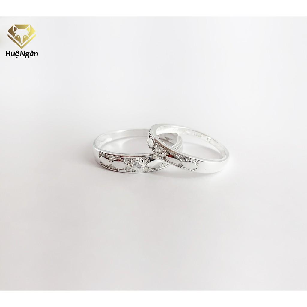 Nhẫn đôi bạc 925 Huệ Ngân - Vườn yêu RR1125