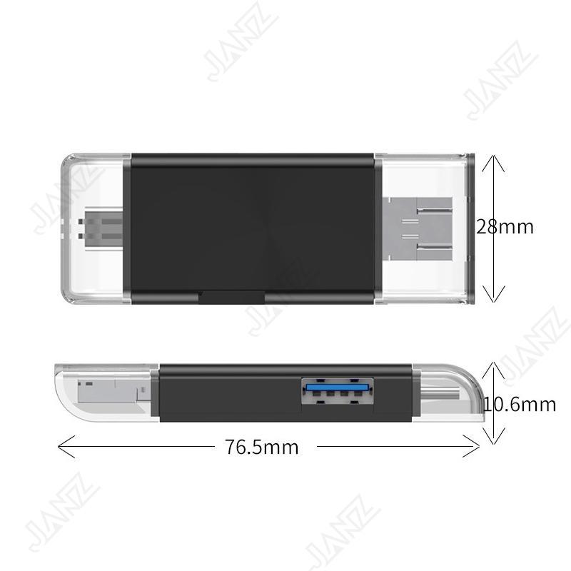 Đầu Đọc Thẻ Nhớ OTG Micro USB/Type-C/SD/TF Card/USB2.0