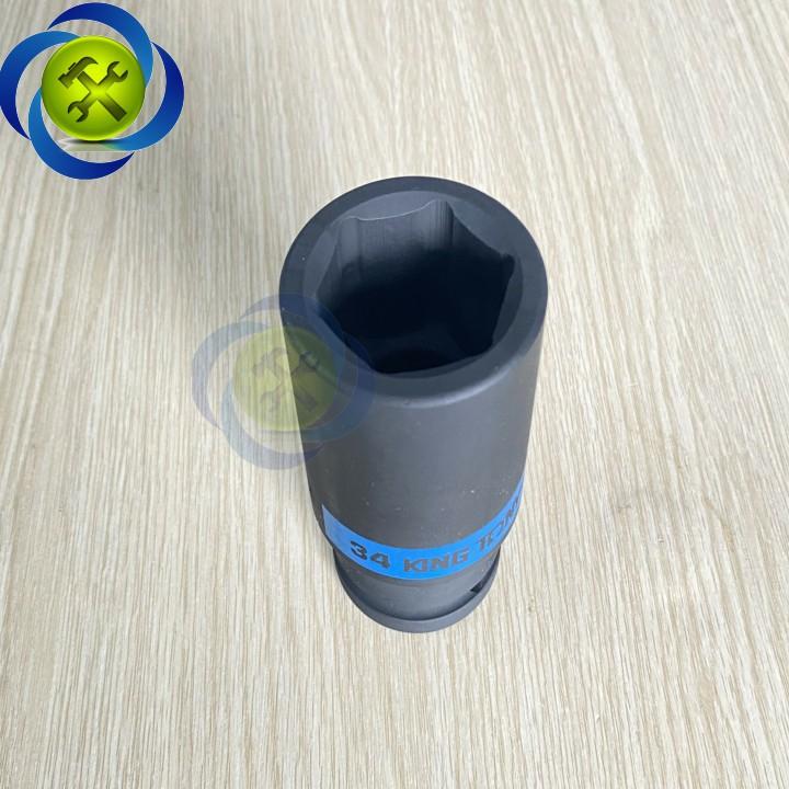 Tuýp 34mm 3/4 Kingtony 643534M loại ngắn 6 cạnh màu đen