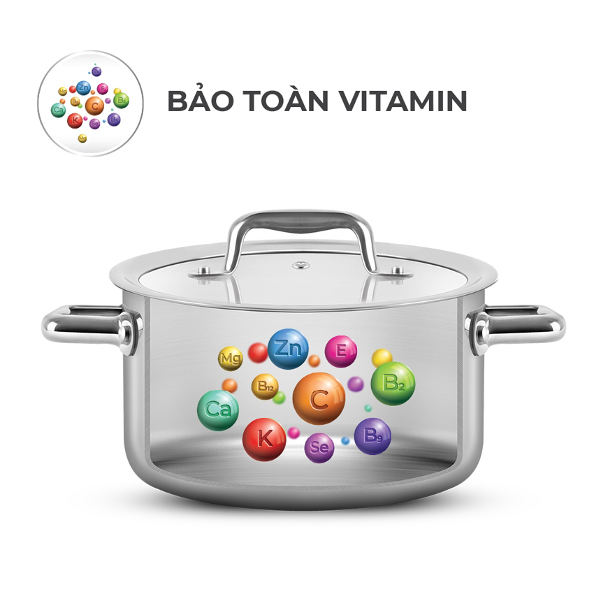 Bộ nồi inox liền khối Elmich Trimax Eco EL-8002 - Hàng chính hãng